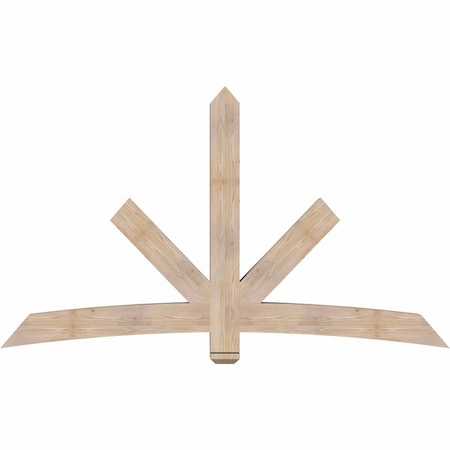 Ekena Millwork Alberta Smooth Timber Gable Bracket, Douglas Fir, 84"W x 49"H x 5 1/2"D x 5 1/2"F, 14/12 Pitch GBW084X49X0606ALB00SDF